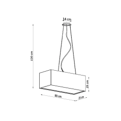 Żyrandol SANTA BIS 80 biały SL.0779 Sollux Lighting