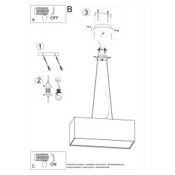 Żyrandol SANTA BIS 80 biały SL.0779 Sollux Lighting