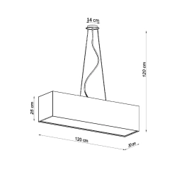 Żyrandol SANTA 120 biały SL.0781 Sollux Lighting