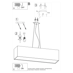 Żyrandol SANTA 120 biały SL.0781 Sollux Lighting