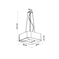 Żyrandol URANO 60 biały SL.0783 Sollux Lighting