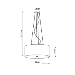 Żyrandol OTTO 60 biały SL.0787 Sollux Lighting