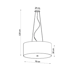 Żyrandol OTTO 70 biały SL.0789 Sollux Lighting