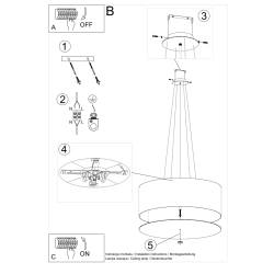 Żyrandol OTTO 70 biały SL.0789 Sollux Lighting