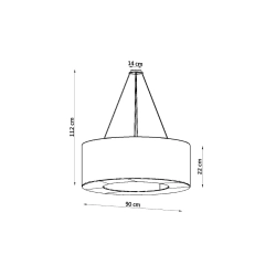 Żyrandol SATURNO 90 biały SL.0795 Sollux Lighting