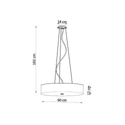 Żyrandol SKALA 60 czarny SL.0800 Sollux Lighting