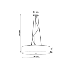 Żyrandol SKALA 70 biały SL.0801 Sollux Lighting