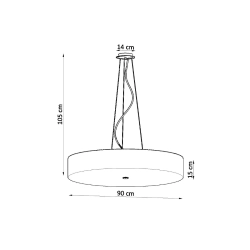 Żyrandol SKALA 90 biały SL.0805 Sollux Lighting