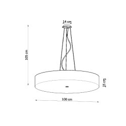 Żyrandol SKALA 100 biały SL.0807 Sollux Lighting