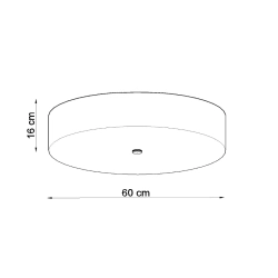 Plafon SKALA 60 czarny SL.0810 Sollux Lighting