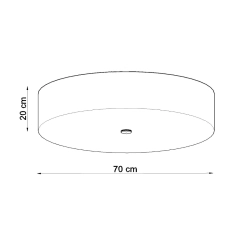 Plafon SKALA 70 biały SL.0811 Sollux Lighting