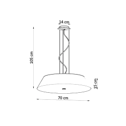 Żyrandol VEGA 70 biały SL.0819 Sollux Lighting