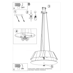 Żyrandol VEGA 70 biały SL.0819 Sollux Lighting