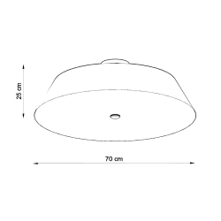 Plafon VEGA 70 biały SL.0821 Sollux Lighting