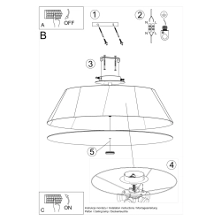 Plafon VEGA 70 biały SL.0821 Sollux Lighting