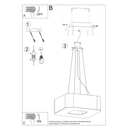 Żyrandol URANO 80 biały SL.0827 Sollux Lighting