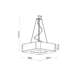 Żyrandol URANO 80 czarny SL.0828 Sollux Lighting