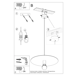 Lampa wisząca FLAVIO biała SL.0852 Sollux Lighting