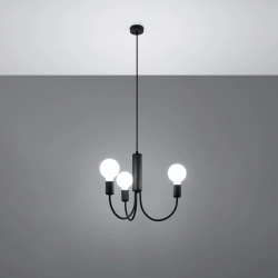 Żyrandol PICCOLO 3 czarny SL.0856 Sollux Lighting