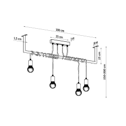 Żyrandol SALAMANCA 4 SL.0895 Sollux Lighting