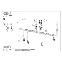 Żyrandol SALAMANCA 4 SL.0895 Sollux Lighting