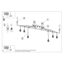 Żyrandol SALAMANCA 6 SL.0896 Sollux Lighting