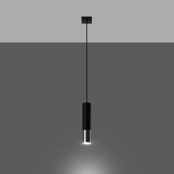 Lampa wisząca LOOPEZ 1 czarny/chrom SL.0940 Sollux Lighting