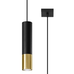 Lampa wisząca LOOPEZ 1 czarny/złoty SL.0952 Sollux Lighting