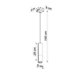 Lampa wisząca LOOPEZ 1 czarny/złoty SL.0952 Sollux Lighting