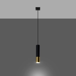 Lampa wisząca LOOPEZ 1 czarny/złoty SL.0952 Sollux Lighting