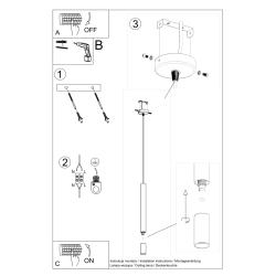 Lampa wisząca WEZYR 1 biała SL.0957 Sollux Lighting