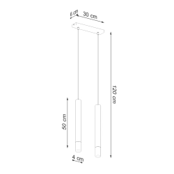 Lampa wisząca WEZYR 2 biała SL.0958 Sollux Lighting