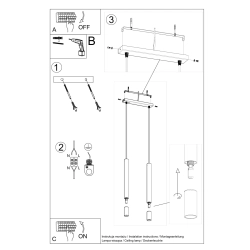 Lampa wisząca WEZYR 2 biała SL.0958 Sollux Lighting