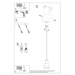 Lampa wisząca QUBIC czarna SL.0963 Sollux Lighting