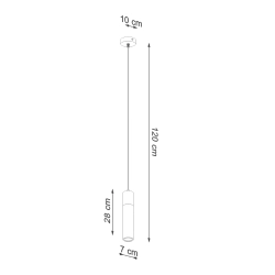 Lampa wisząca ZANE 1 szara SL.0965 Sollux Lighting