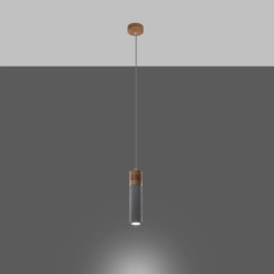 Lampa wisząca ZANE 1 szara SL.0965 Sollux Lighting