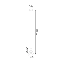 Lampa wisząca TALEJA 1 biała [E27] SL.0983 Sollux Lighting