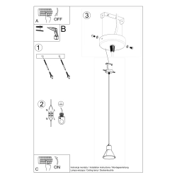 Lampa wisząca TALEJA 1 biała [E27] SL.0983 Sollux Lighting