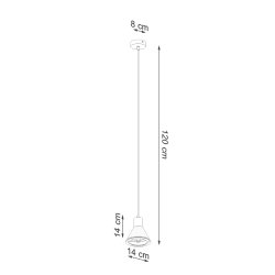 Lampa wisząca TAZILA 1 biała [ES111] SL.0987 Sollux Lighting