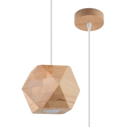 Lampa wisząca WOODY naturalne drewno SL.1011 Sollux Lighting