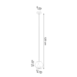 Lampa wisząca WOODY naturalne drewno SL.1011 Sollux Lighting