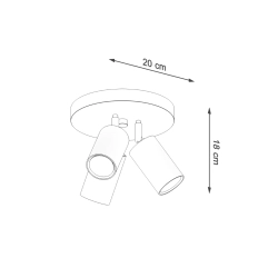 Plafon RING 3P czarny SL.1016 Sollux Lighting