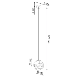 Lampa wisząca TULOS 1 biała SL.1083 Sollux Lighting