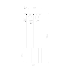 Lampa wisząca RING 3 biały SL.1098 Sollux Lighting