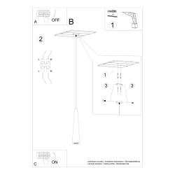 Lampa wisząca SULA 1 naturalne drewno SL.1100 Sollux Lighting