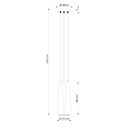 Lampa wisząca SULA 3P naturalne drewno SL.1101 Sollux Lighting