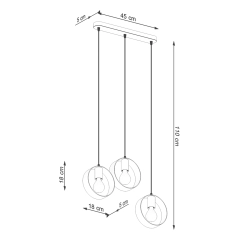 Lampa wisząca TITRAN 3 biała SL.1138 Sollux Lighting