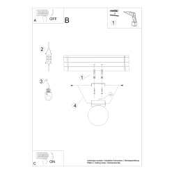 Plafon YOLI 1 biały SL.1146 Sollux Lighting