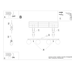 Plafon YOLI 4 biały SL.1149 Sollux Lighting