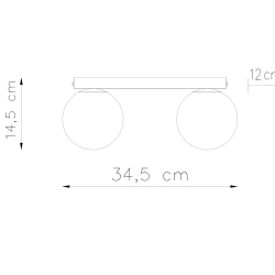 Plafon YOLI 2 czarny SL.1152 Sollux Lighting